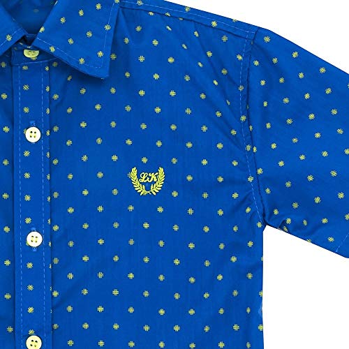 Camisa Look Jeans Manga Curta Azul - UNICA - 2P