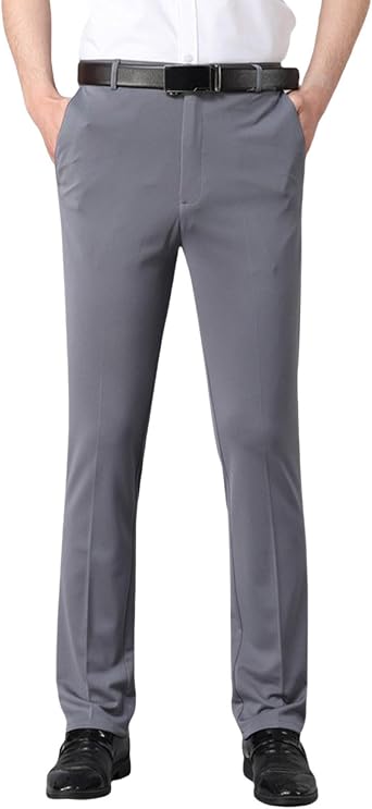 Mens Golf Pants Stretch Relaxed Fit Dress Pant Business Casual Flat Front Work Wear Lightweight with Pockets