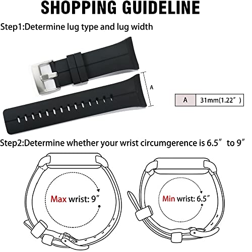 Cwyttzq Silicone Rubber Strap Men S Watch Accessories Suitable For Suunto Spartan Ultra Hr Outdoor Sports Waterproof Watch With Bracelet Watch Band (Black Strap-Black Buckle) #TOP1