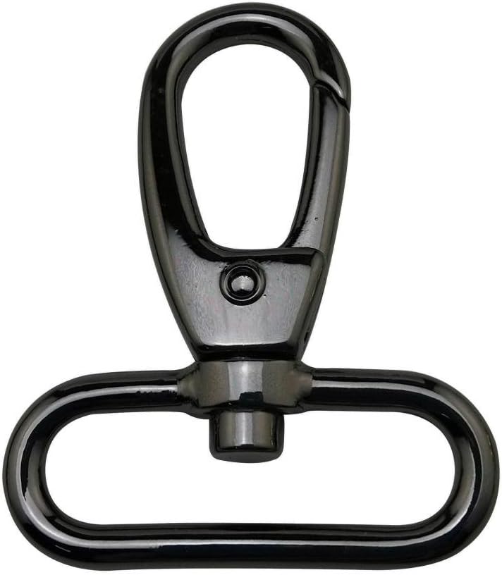 Generic Metal Color Gun Lobster Clasps 1.5 Inches Inside Diameter Oval Swivel Trigger Clips Hooks for Purse Bag Straps Pack of 10