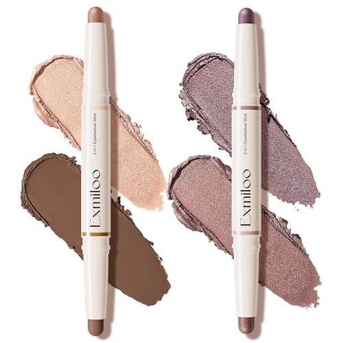 Exmiloo 2PCS Dual-Ended Cream Eyeshadow Stick Set