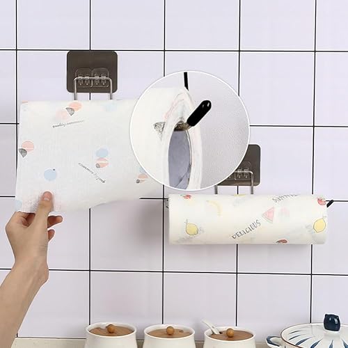 Miniatura 4 de Toallero de baño Soporte de almacenamiento para el hogar, soporte de papel higiénico colgante para colgar en la pared, soporte de papel higiénico con
