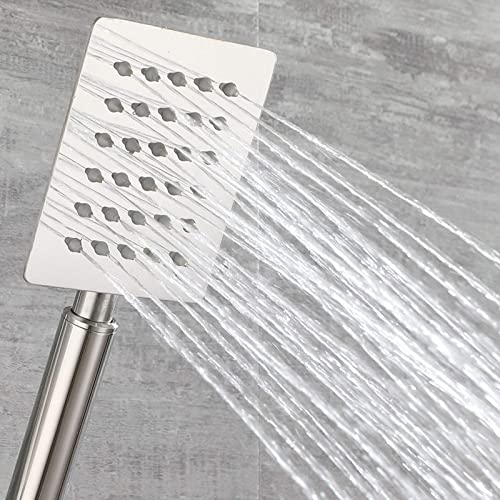 Sistema de Ducha de Hotel, Set de Ducha Montado en Pared de Acero Inoxidable con Repisa en el Techo, Mezclador de Ducha de Altura Ajustable para Baño y Gimnasio miniatura 7
