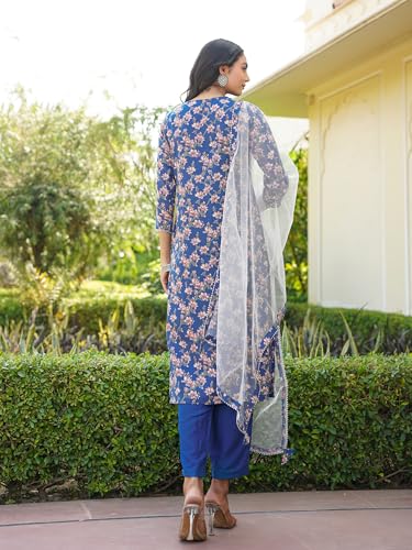Image of Vaamsi Women's Printed Straight Kurta Pant With Dupatta Set | kurta sets for woman