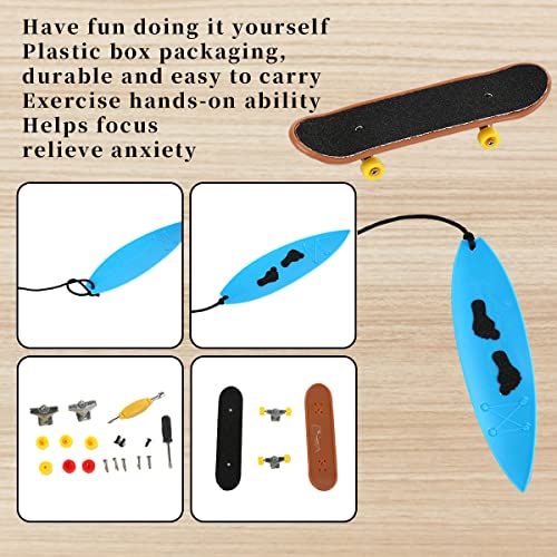 Finger Surfboard Skateboard Self Assembled Toy Fingerboard Mini Finger Skateboards Toys With Accessories Tools, Surf The Wind, Mini Board For Kids And Surfers Looking To Hone Their Surfer Skills #TOP3