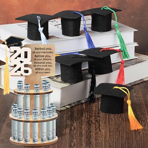 Image of Suyeah 2026 Graduation Gift Money Holder, Unique Greeting Cards Cash Holder Cash Gift, Double-Layer Money Cake with 25 Holes for Cash Congrats Graduation Party Supplies