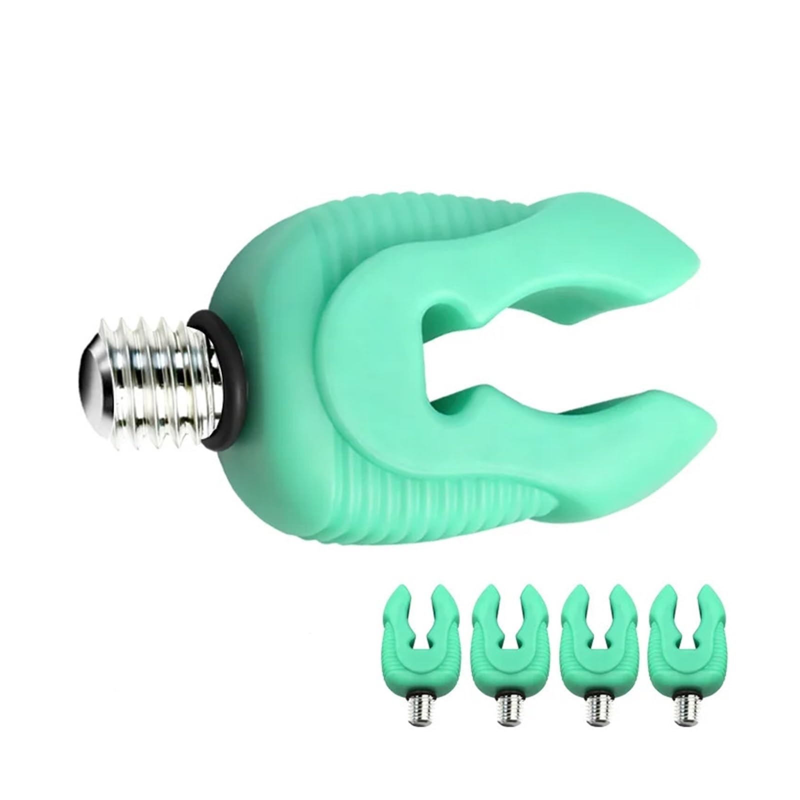 Zovloer 5 Sets Luminous Carp Fishing Rod Rest Head Rubber For Fishing Bank Sticks Buzz Bar Fishing Accessories(S)