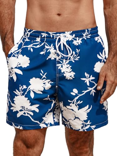 CUPSHE Men's Swim Trunks Beach Board Shorts Mens Swim Shorts, Side and Back Pockets, Drawstring