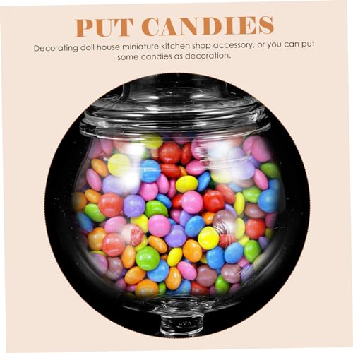 BESPORTBLE Nachrichtenflaschen aus Glas Puppenhaus-Süßigkeiten-Organizer Miniatur Set Miniature House Werkzeug Mikro-Landschaftsflaschen Puppenhaus-Layout Essen Spielen Zubehör Einmachglas – Bild 4