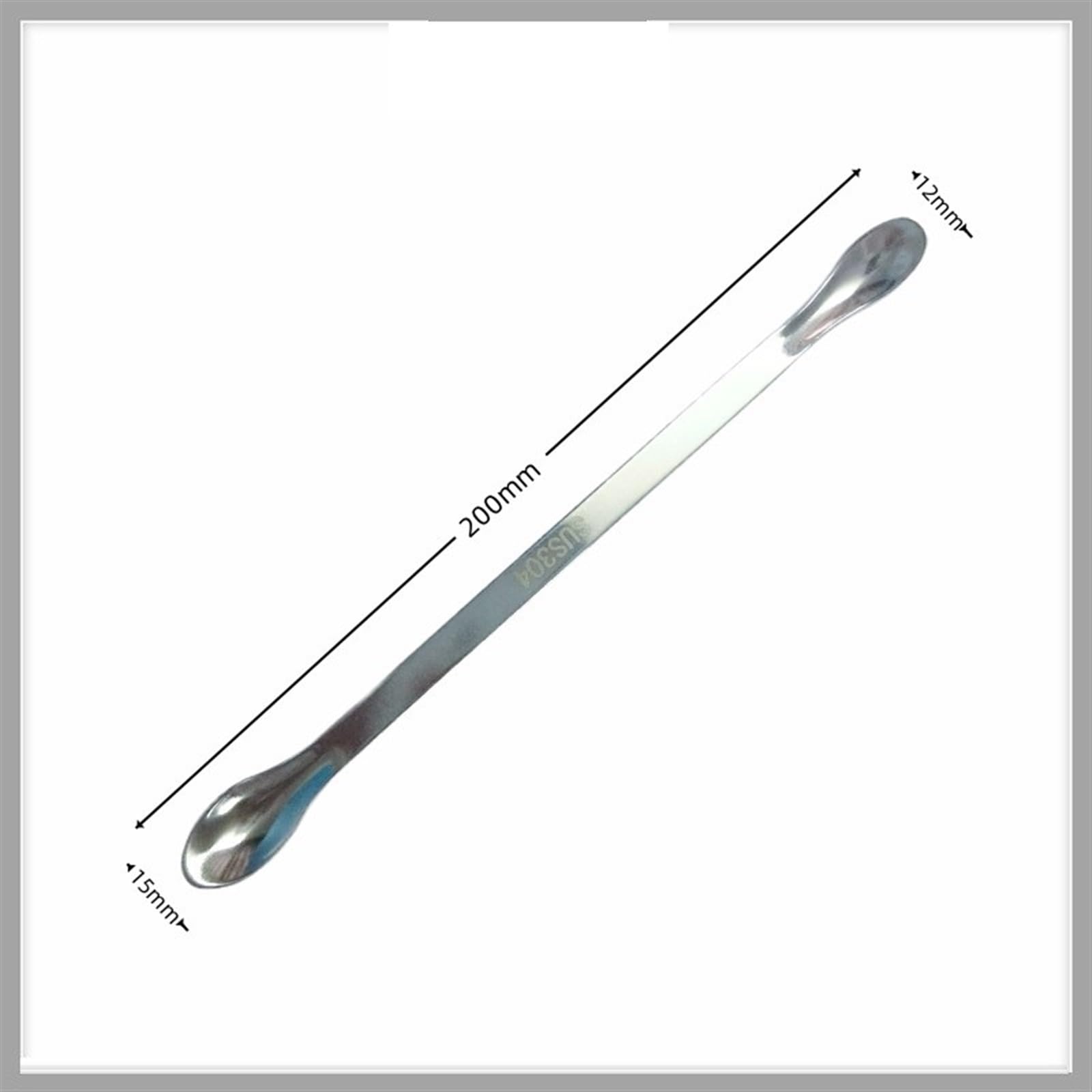 apparecchi per Laboratorio Cucchiaio in Acciaio Inossidabile da 20 cm a Doppia Testa Spatola for reagenti Cucchiaio for pesare 200 mm Laboratorio Farmacia Prendendo Strumenti di Medicina 10/PK
