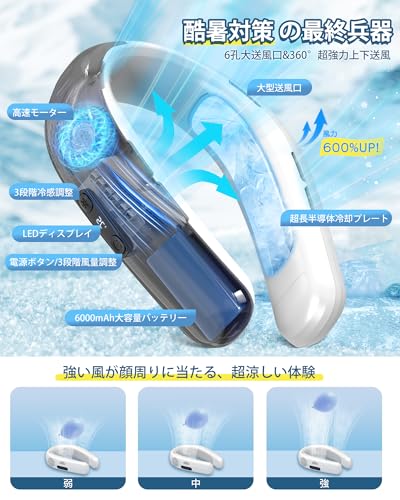 TWhours 首掛け扇風機 TWhours-FB12 の商品画像 3