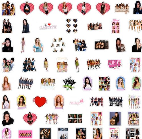 Image of Katseye Stickers Pack (125 Pieces) for Laptop, Phone, Bottle & Scrapbook | Aesthetic KATSEYE Band Vinyl Stickers Waterproof & Self Adhesive | Cute Kpop Style Stickers for Girls & Fans