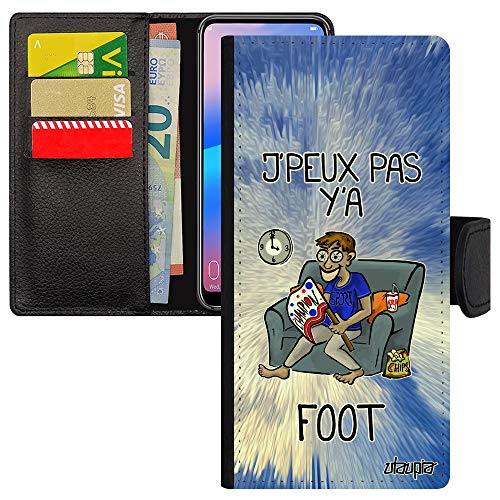 Coque Samsung A21s Porte-Cartes rabat avec motif humour football
