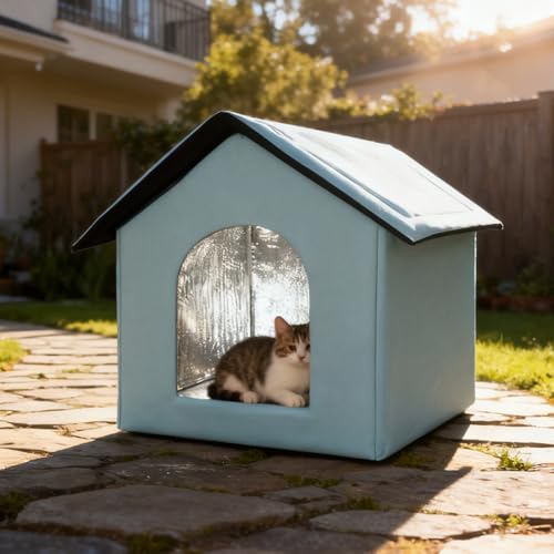 Maison pour chat d extérieur tente cachette pour jardin et balcon - 4