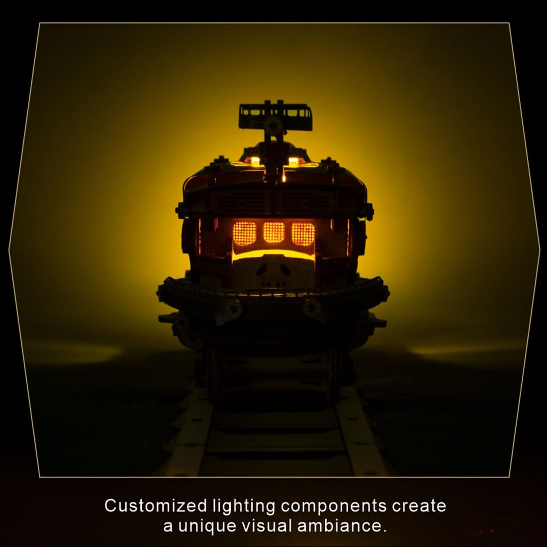 Zestaw modeli pociągu parowego 3D, wiktoriański, steampunk, DIY, drewniane, mechaniczne puzzle ze światłami LED, rękodzieło edukacyjne, dekoracja domu, prezent dla dorosłych i nastolatków, 800 szt