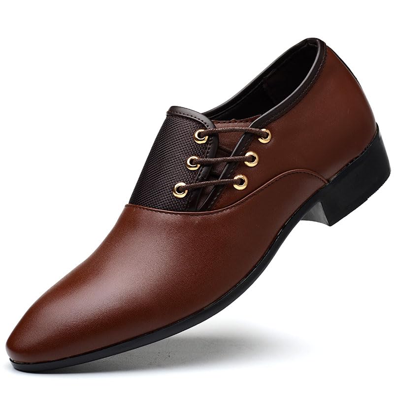 Mens Dress Shoes Wingtip Shoes Tuxedo Formal Business Oxford Casual Comfortable Pointed Toe Shoes Derbys Shoes