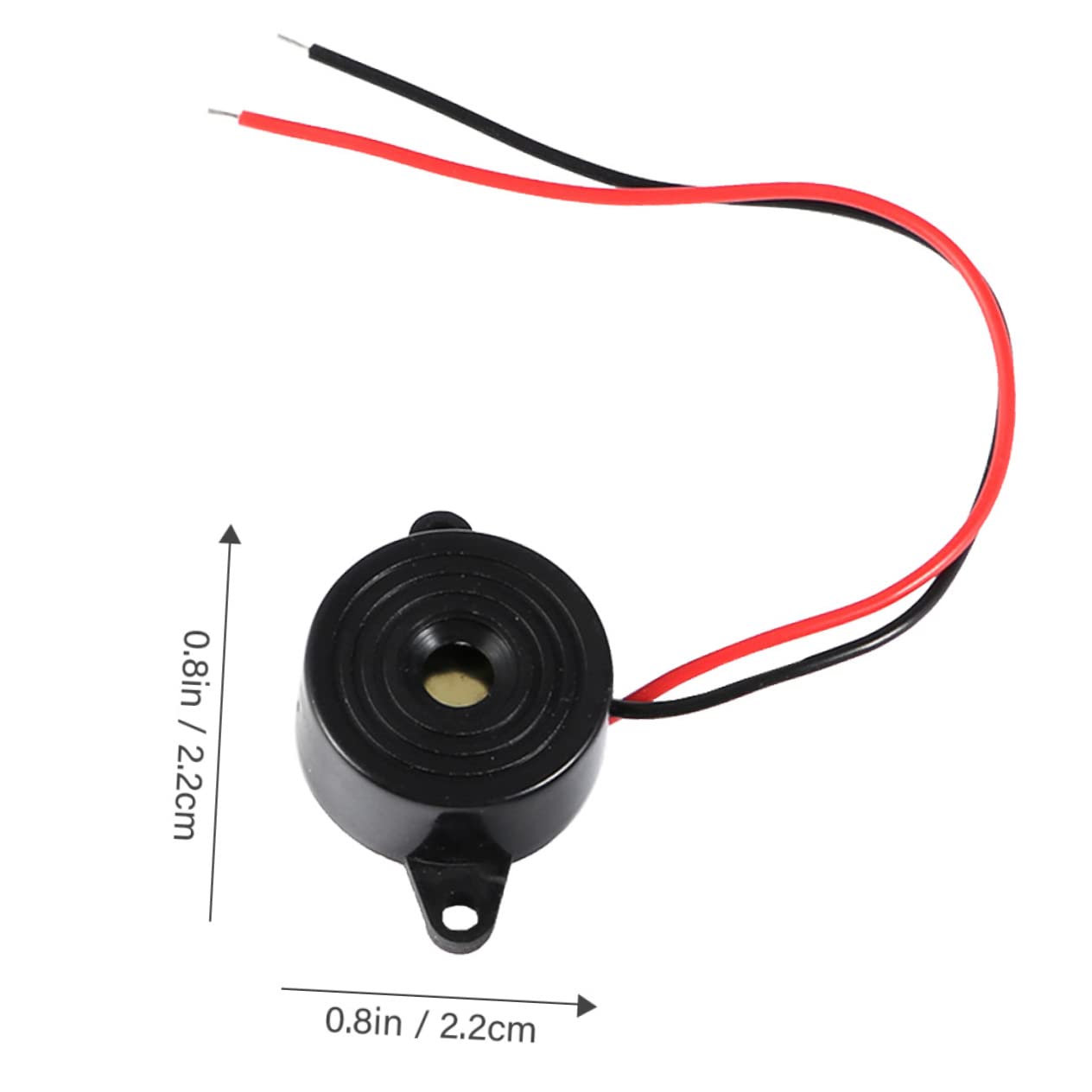 NAMOARLY 5pcs High Decibel Electronic Alarm Buzzer Low Voltage Piezo Buzzer 2-Wire Leads for Circuit Protection