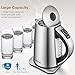AICOK Electric Kettle Variable Temperature Stainless Steel Tea Kettle, Cordless Electric Water Kettle with 1500W SpeedBoil, Auto Shut Off and Boil-Dry Protection, 1.7-Liter, 1500W Fast Boiling