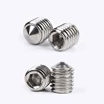 200 Pieces Cone Point Grub Screws M3 M4 M5 M6 M8 Stainless Steel Metric Thread Hex Head Grub Screws Assortment Kit for Door Handle Taps