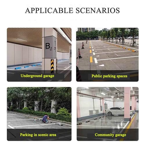 Bloqueadores de espacio de estacionamiento con anclajes para garajes 7