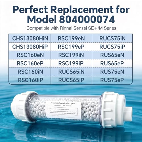 Kit Neutralizador de Condensados 804000074 Compatible con Calentadores de Agua Instantáneos y Calderas Rinnai, Sistema Neutralizador de Condensados Ácidos con Ventana Transparente para Prevenir la Corrosión de Tuberías, Reemplaza al Original 804000074 miniatura 3