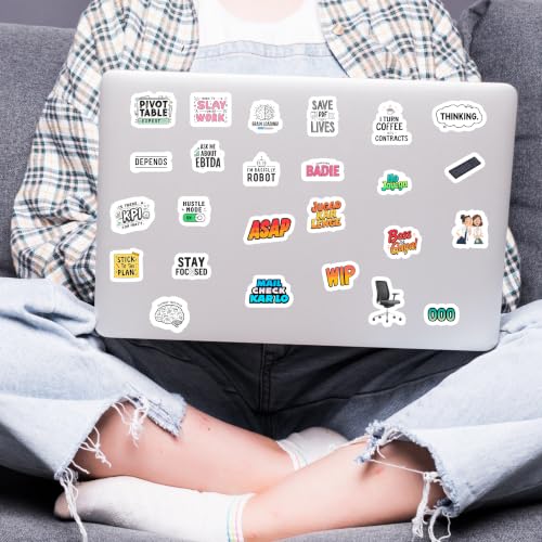 Image of Corporate Life Vinyl Sticker Pack of 65 | Waterproof Funny Office & Work Meme Stickers for Laptop, Water Bottle, Notebook, Journal, Phone, Desk, Helmet & Suitcase | Employee, Manager & Productivity