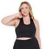 Top Plus Size Fitness Feminino Sem Bojo Alta Sustentação