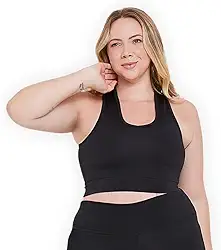Top Plus Size Fitness Feminino Sem Bojo Alta Sustentação