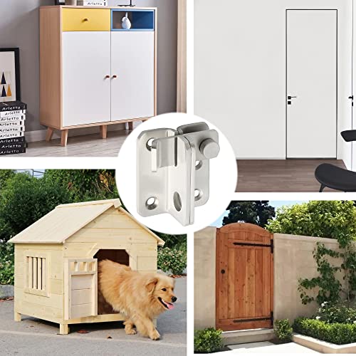 Alise Flip Latch Heavy Duty Hasp Safety Door Lock Gate Latches For Double Door Window Barn Closet Drawer Cabinet Garage,Stainless Steel Brushed Nickel #TOP2