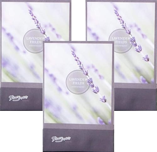 Paquete de 3 sobres perfumados de lavanda, para uso diario, bolsas perfumadas de larga duración, fragancia para el hogar, ambientador y desodorante