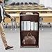 Podium Stand with 4 Wheels, Portable Podium Stand with 2 Storage Shelves, 66.15 lbs Load Bearing Hostess Stand for Restaurants, Classrooms (22.68 x 14.57 x 41.34in, Brown)