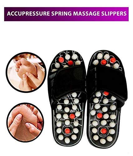 saleshop365 Yoga Paduka/Acupressure Sandals/Foot Massager Slipper/Acupressure Foot Relaxer/Rotating Acupressure Foot Slippers for Men & Women (Free Size)