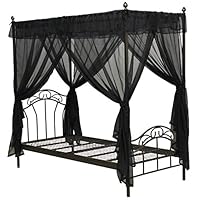 Amazon｜天蓋＆レース付き付デザインベッド(tb-040) (ブラック