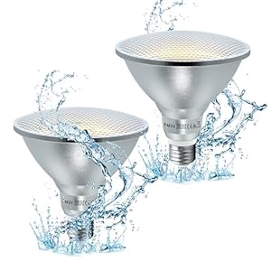 E27 PAR38 LED 4000K18W Replaces 120W Halogen Light Bulb, Pack of 2, 2000 Lumens, Neutral White Bulb, AC 230 V, Flicker-Free Energy Saving Lamp, IP65 Light Angle 60° Reflector Lamps Not Dimmable