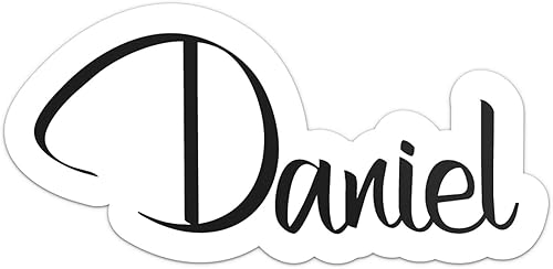 Daniel - Calcomanía de vinilo impermeable con nombre, parachoques de automóvil, laptop, botella de agua, pared, ventana, tamaño 6 pulgadas más