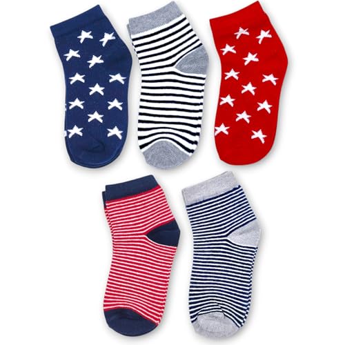 Image of Kid's Socks for Boys and Girls - Made with Soft & Breathable Cotton with Antibacterial Wash, Pack Of 5, Suitable for all day long use
