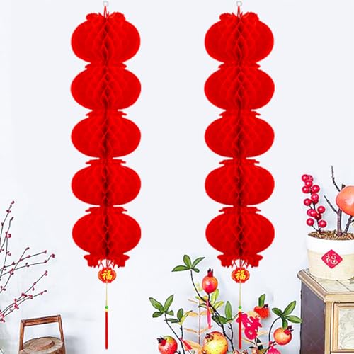 Chinese New Year Decorations Red Fabric Lanterns Decorative Hanging Lanterns for Spring Festival Lantern Festival Chinese Vietnamese Wedding Home Restaurant Party Decor