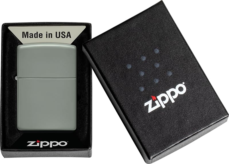 Image of Zippo Green Matte - Sage Design Windproof Pocket Fuel Lighter, Refillable, BIS Certified