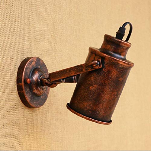 Aplique de pared retro rojo con brazo oscilante ajustable 3