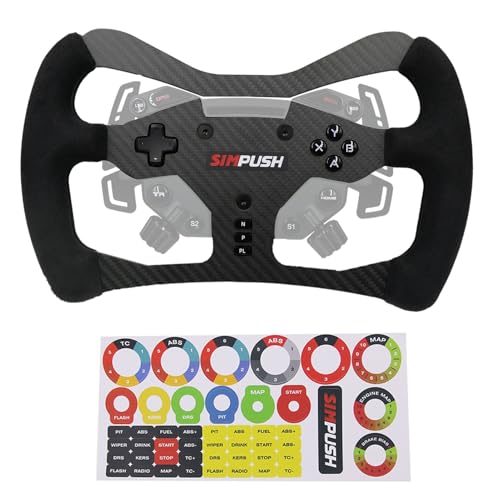 Formula F1 Racing Sim Wheel Mod GT3 GT4 For PXN VD4/VD6 Bundle WAS Direct Drive Racing Wheel;Supper lightweight Original Carbon Fiber Suede For PXN 4 Nm/6 Nm Servo Motor Base Steering