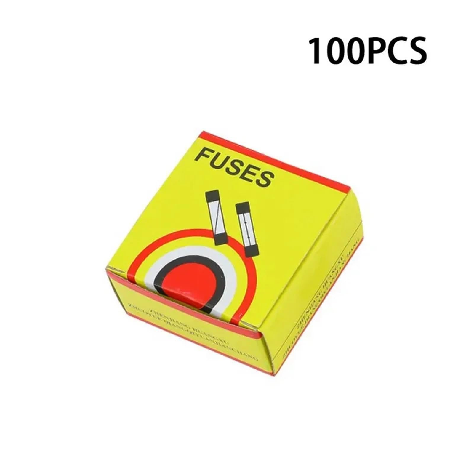 Fusible de vidrio acción rápida (100 unidades, 5 x 20 mm, 250 V, 0,1 A,2 A, A, A, A, 3 A,15 A, 4 A, A, 6 A, A, 7 A, 8 A, 10 A, 12 A, A, A, 25 A, 30 A)