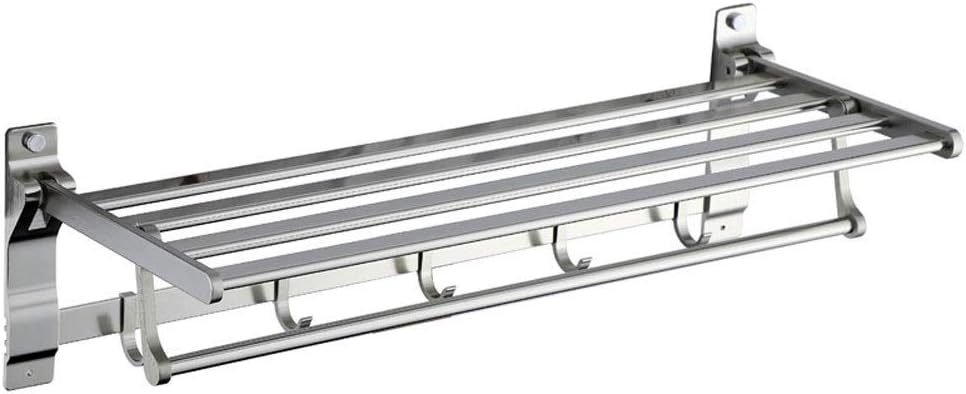 CHEWYNP Simple Towel Rack, Towel Rack, Aluminum Wall Hanging, Bathroom Toilet Rack, Foldable Towel Rack, Bathroom Storage Rack