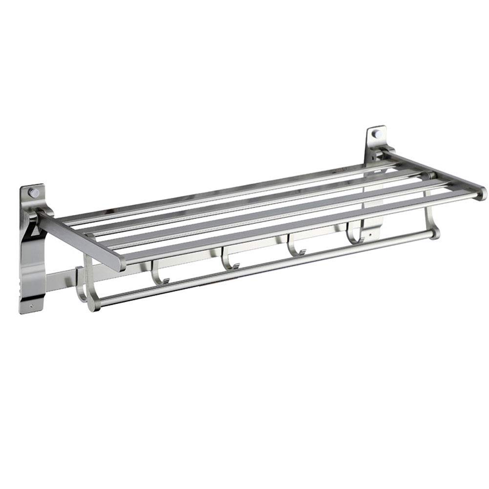 Toallero de pared plegable para ahorrar espacio en baños pequeños