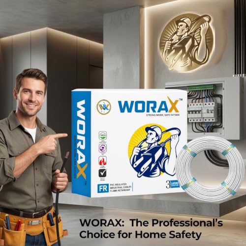 Image of WORAX 0.75 sqmm 91 Metre CCA Copper Multi Strand Gauge 10 No. (White)