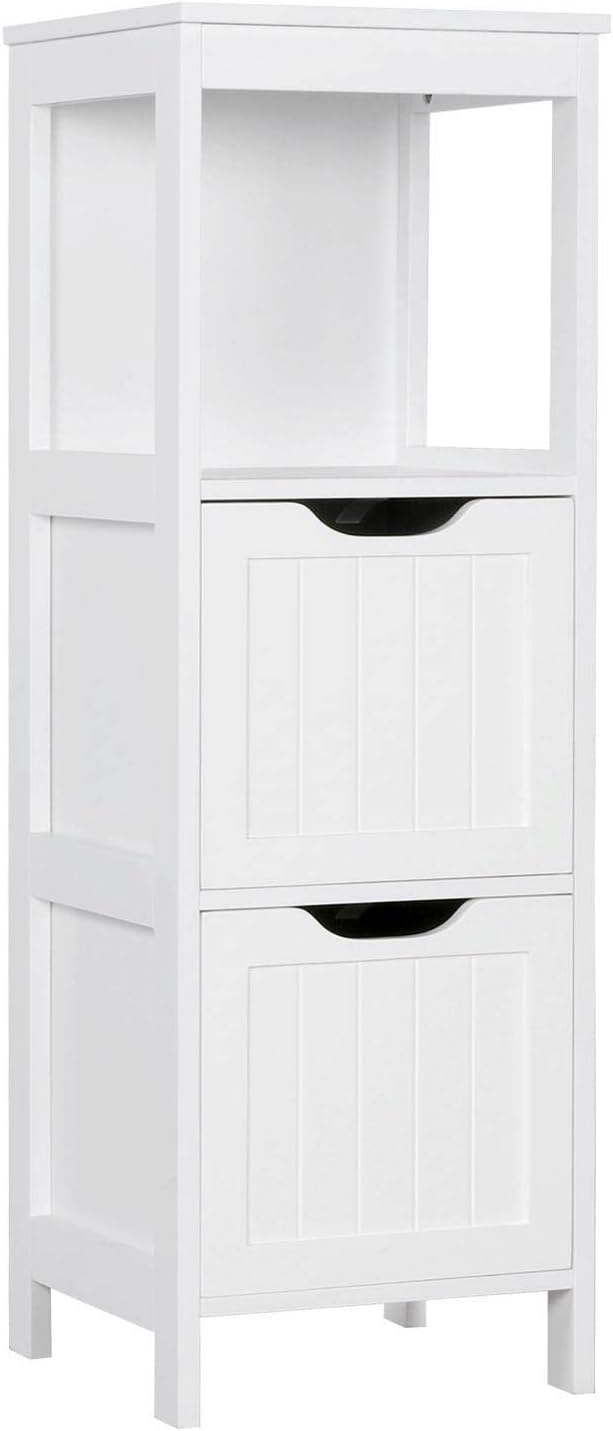 Meuble Colonne Salle De Bain Avec 4 Tiroirs - Dimensions 30x30x82 Cm - Rangement Polyvalent Blanc Pour Toilette, Salon Ou Chambre