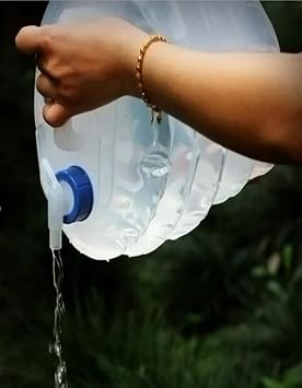 Akordiyonlu Katlanabilir Musluklu 10 Litre Su Bidonu | Piknik Kamp Seyahat Bidonu
