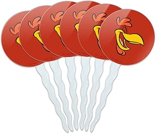 Looney Tunes Foghorn Leghorn Face Cupcake Picks Toppers Decoration Set of 6