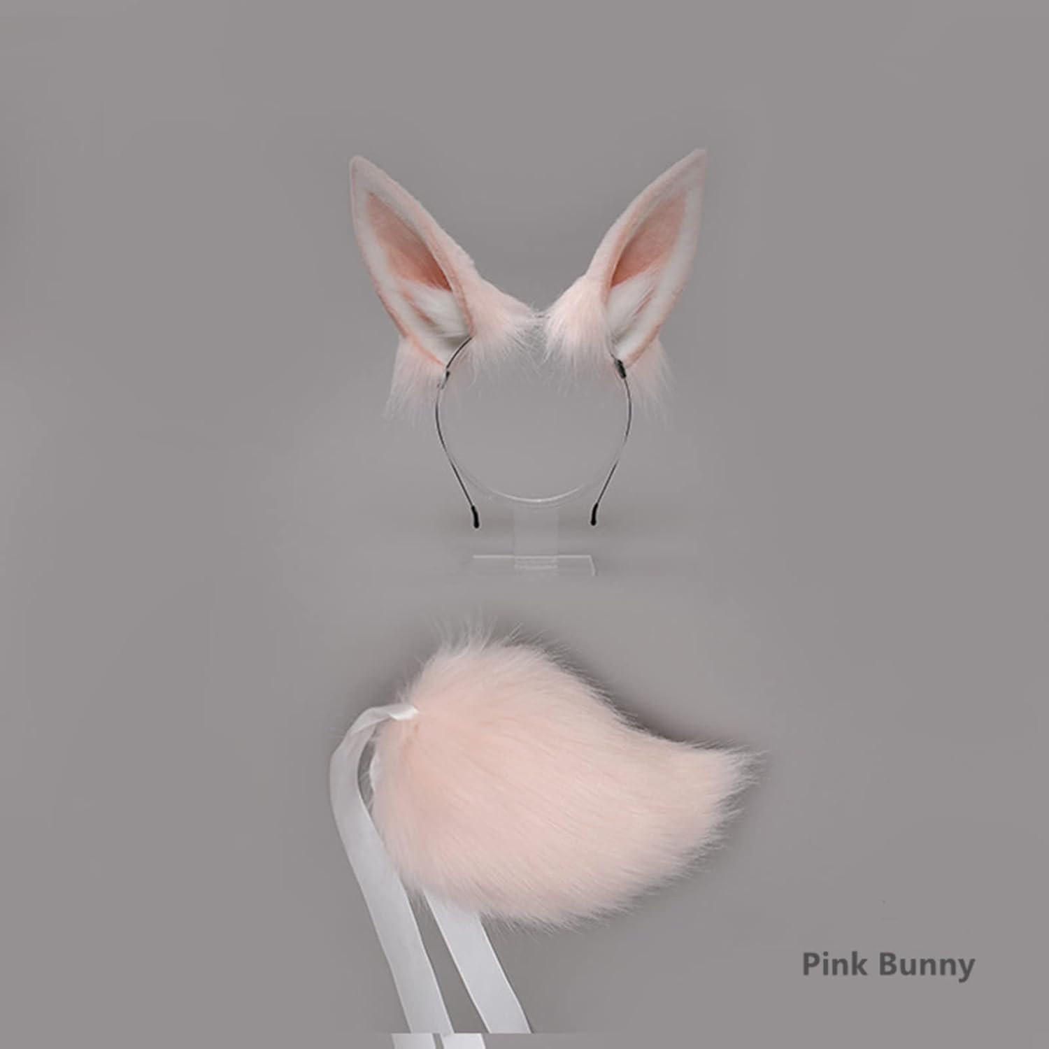 Fxaelian Cosplay Fox Wolf Bunny Cat Dog Ears Headband Hairband Hair Hoop Halloween Costume Party Headpiece Headwear Hair Accessories for Women Men Pink : Clothing, Shoes & Jewelry