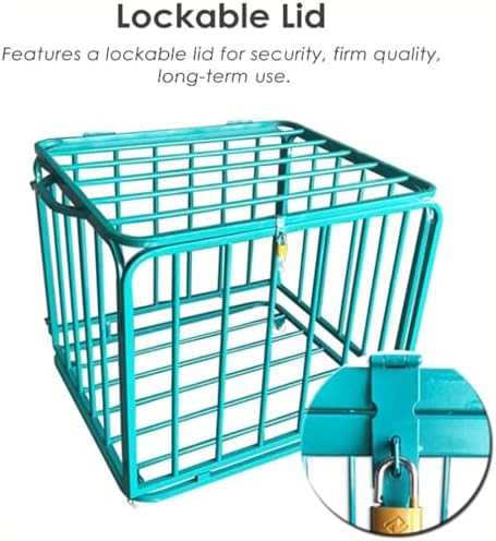 Metal Rolling Sports Ball Storage Cart - Multi-Sport Ball Cage for Gym & Schools, 75x60x65cm - Durable Basketball Locker & Gym Basket Cart, Perfect for Organizing Sports Equipment