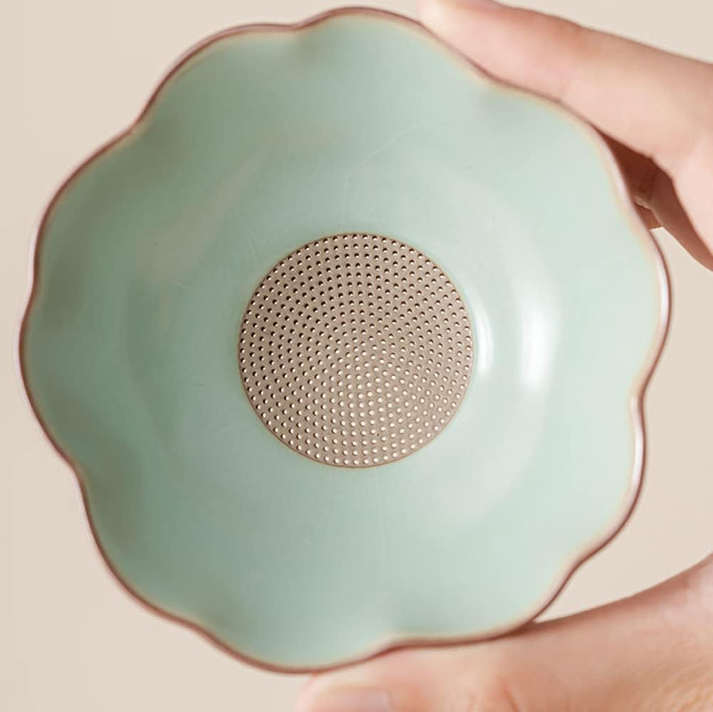 XIALON 3.4inch Ceramic Tea Filter Tea Strainer Kung Fu Tea Set Tea Ceremony Accessories